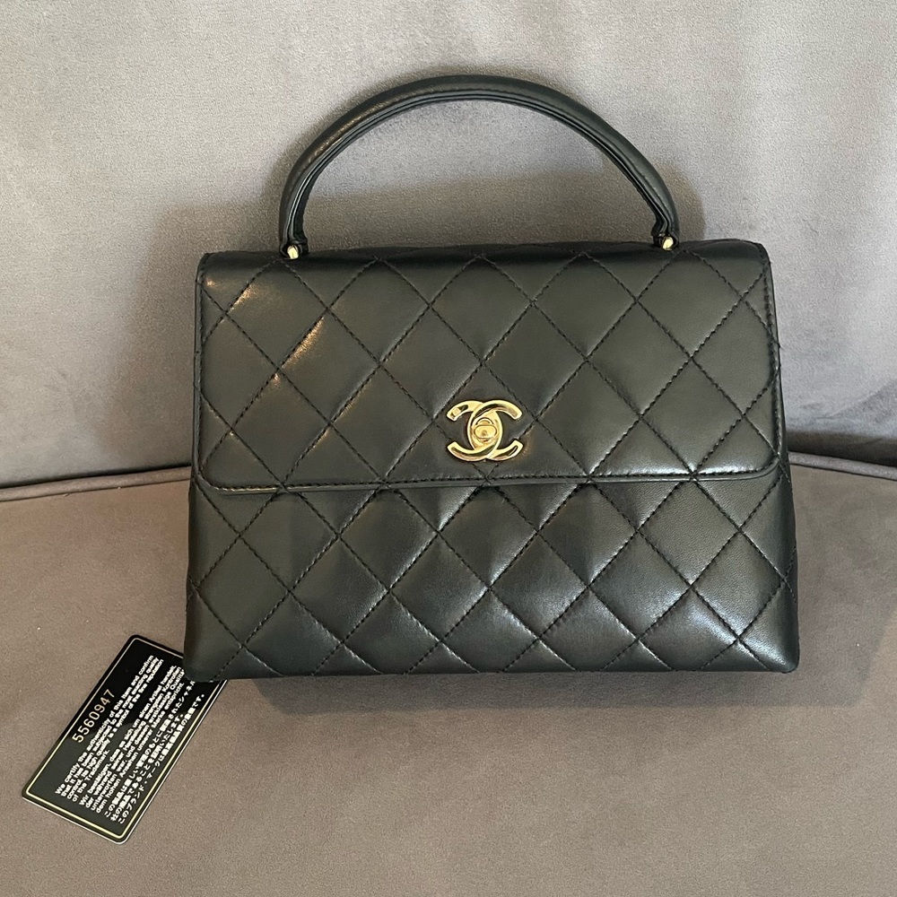 Authentic Chanel kelly top handle bag